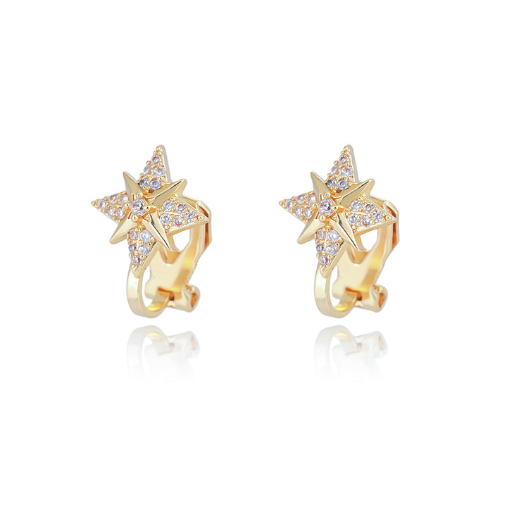 Starburst Diamond Hoop Earrings
