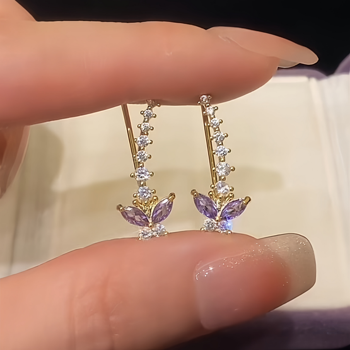 Butterfly Dance Diamond Ear Climbers (Light Luxury Niche Design Earrings)
