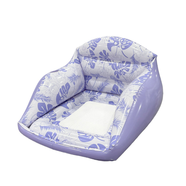 Tropical Print Inflatable Pool Lounge Float (2 Colors Water Relax Floating Chair)