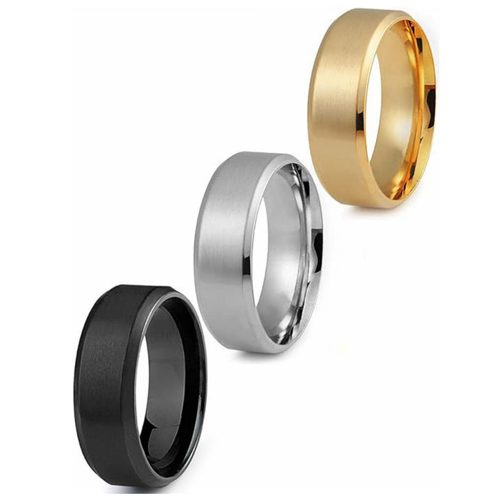 Minimalist Brushed Plain Band Ring (Niche Personalized Unisex Band)