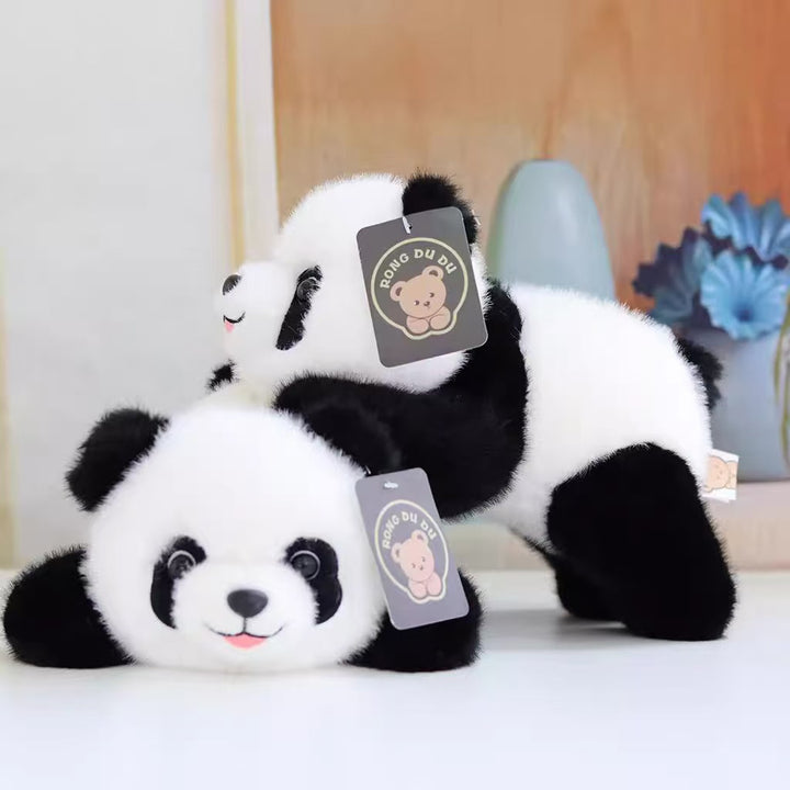 Bamboo Holding Panda Plush Doll, Cute Panda Keychain Kids Stuffed Toy Holiday Gift