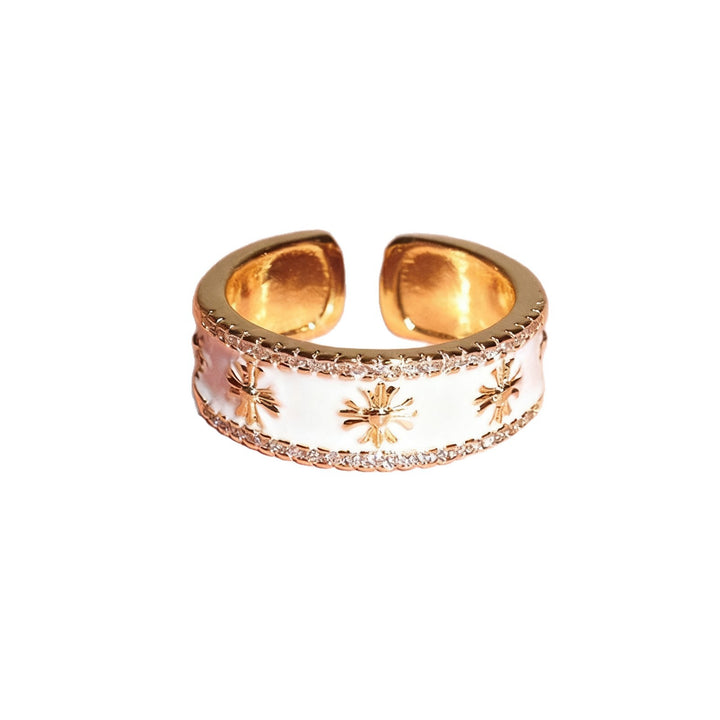 Vintage Starburst Open Ring Set (Light Luxury Niche Sweet & Edgy Bands)