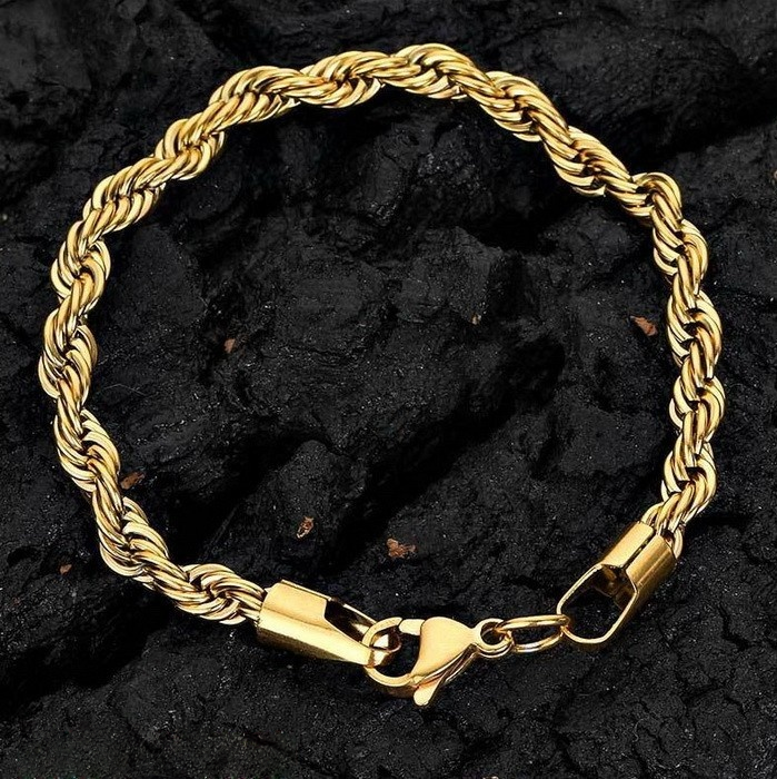 Twisted Chain Titanium Steel Bracelet (Minimalist Unisex Style)