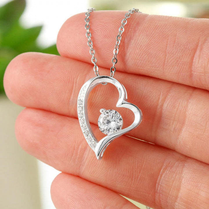 "To My Wife" Double Heart Diamond-Studded Necklace (Couple Memorial Confession Style)