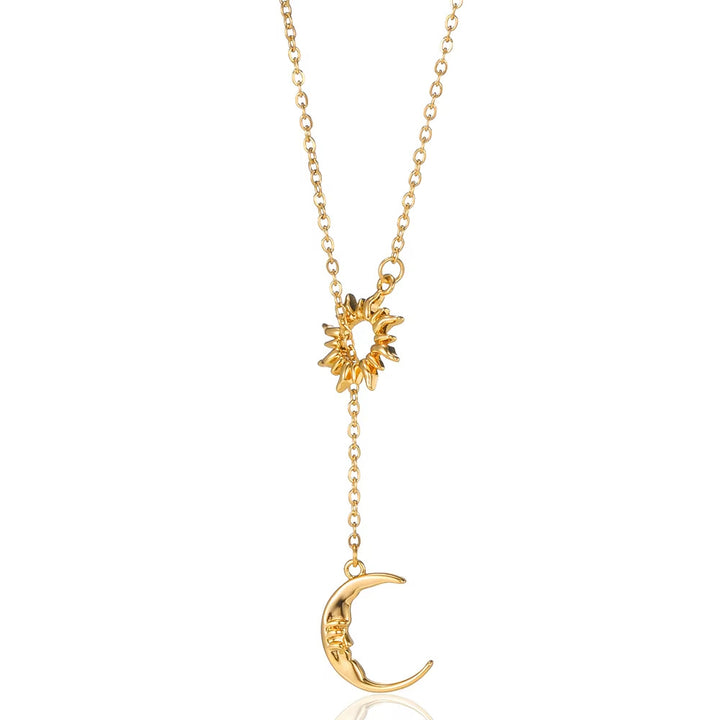 Geometric Sunburst Pendant Necklace for Women