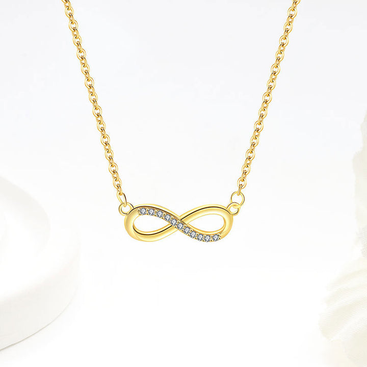 Infinite Love 8-Shape Jewelry Set - Minimalist Zircon 8-Shape Necklace, Bracelet, Earrings & Ring