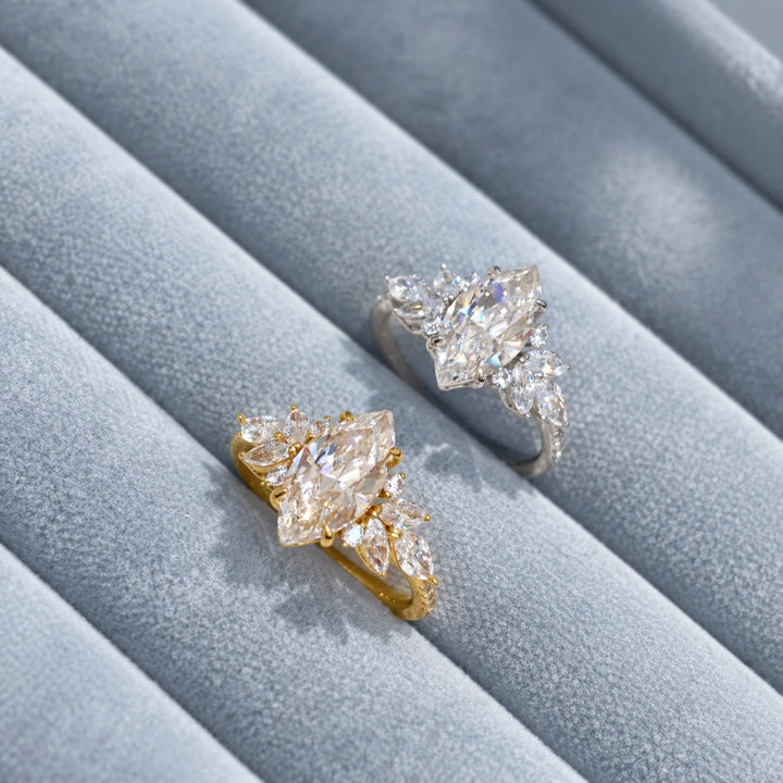 Marquise Cluster Diamond S925 Silver Ring