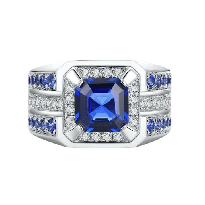 Square Sapphire Men Ring