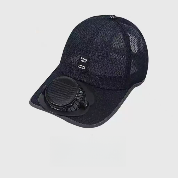 Solar Powered Fan Full Mesh Baseball Cap, Multi-color Outdoor Cooling Sun Hat