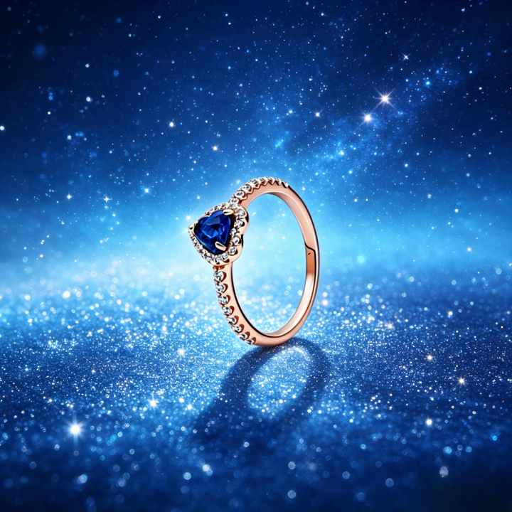 Heart-Cut Halo Half Pavé Ring (Multi-Color & Tone Options Luxury Women's Band)