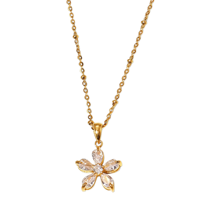 Gold Plated Geometric Diamond Necklace Set (Light Luxury Niche Multi-Style Clavicle Chain Collection)