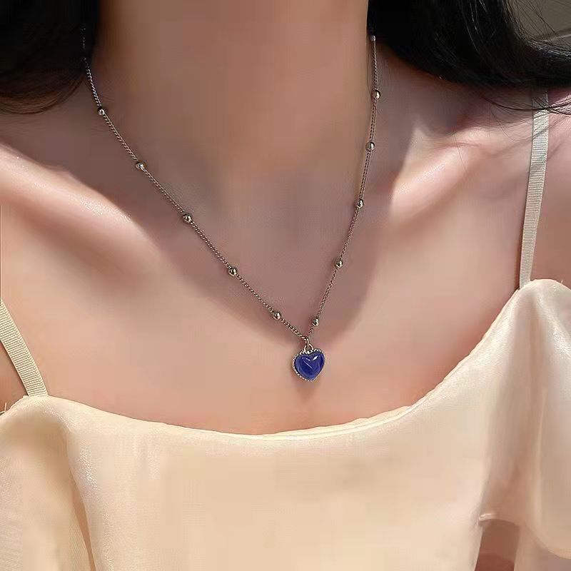 Temperature Sensitive Color Changing Heart S925 Silver Necklace