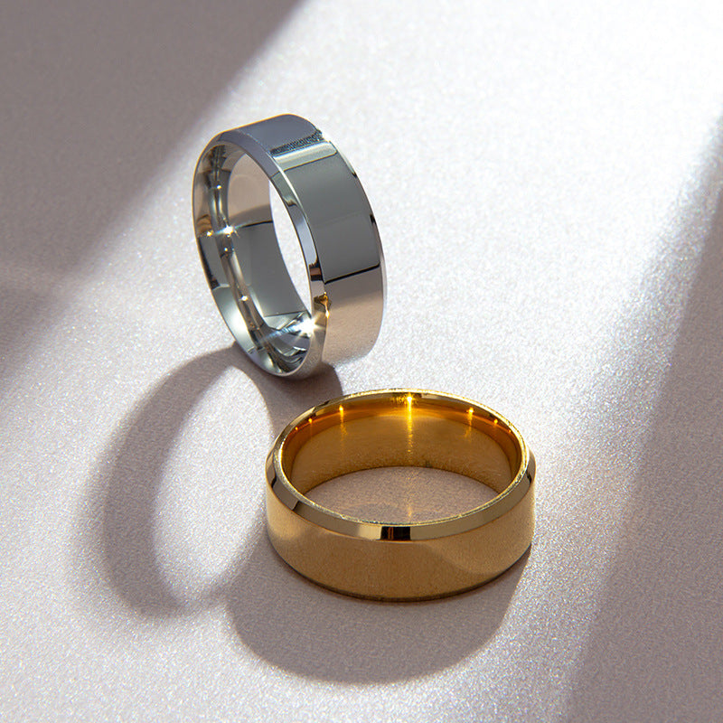 Multi-Color S925 Sivler Flat Band Ring (Unisex Minimalist Statement Band)
