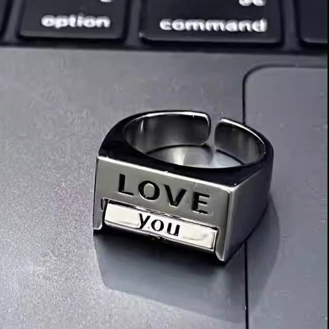 Slidable "LOVE YOU" Open Ring (Trendy Romantic Style Series)