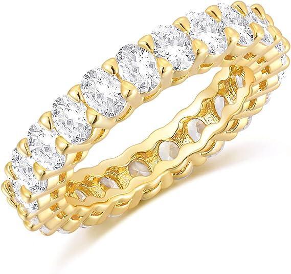 Marquise Full Diamond Eternity Ring (Women's Luxury Daily Style)