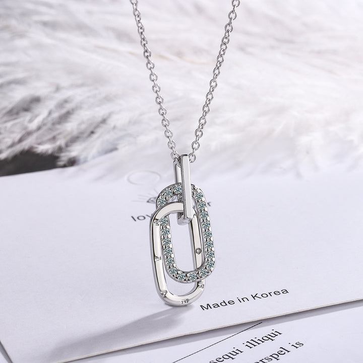 Minimalist Light Luxury Double-Loop Micro-Diamond Choker
