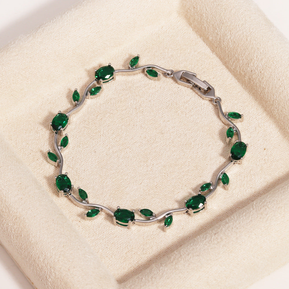 Colored Gem Vine Bracelet (Light Luxury Romantic Style)