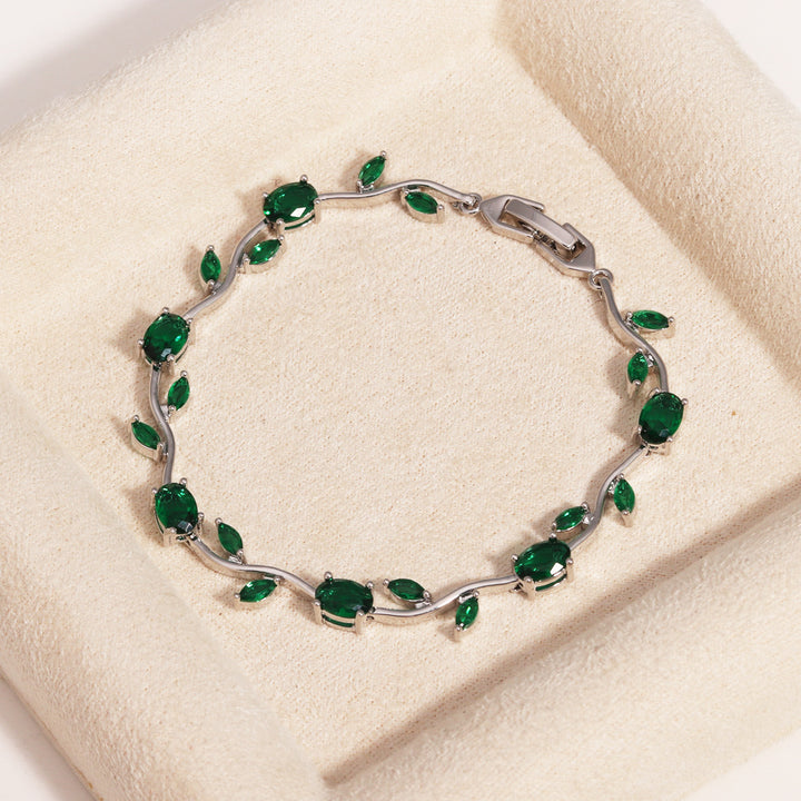 Colored Gem Vine Bracelet (Light Luxury Romantic Style)