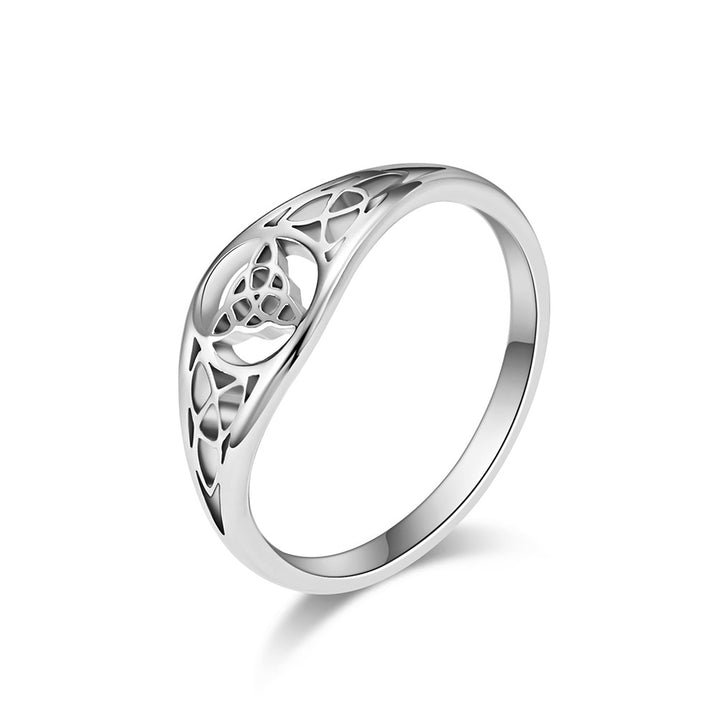 Titanium Steel Celtic Knot Hollow Ring (Retro Ethnic Style)