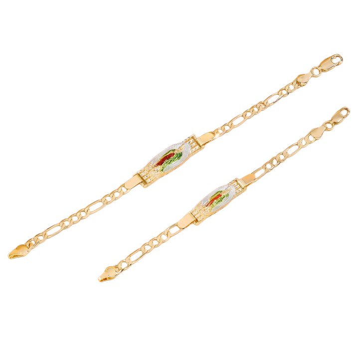Our Lady Cuban Link Bracelet Set (Light Luxury Niche Religious Bracelet)