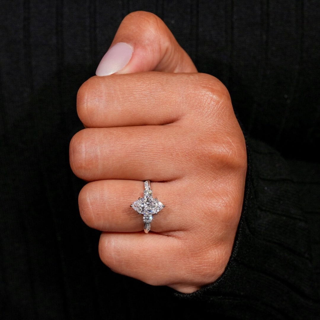 Marquise Cut Diamond Statement Ring (Elegant Engagement-Style Band)