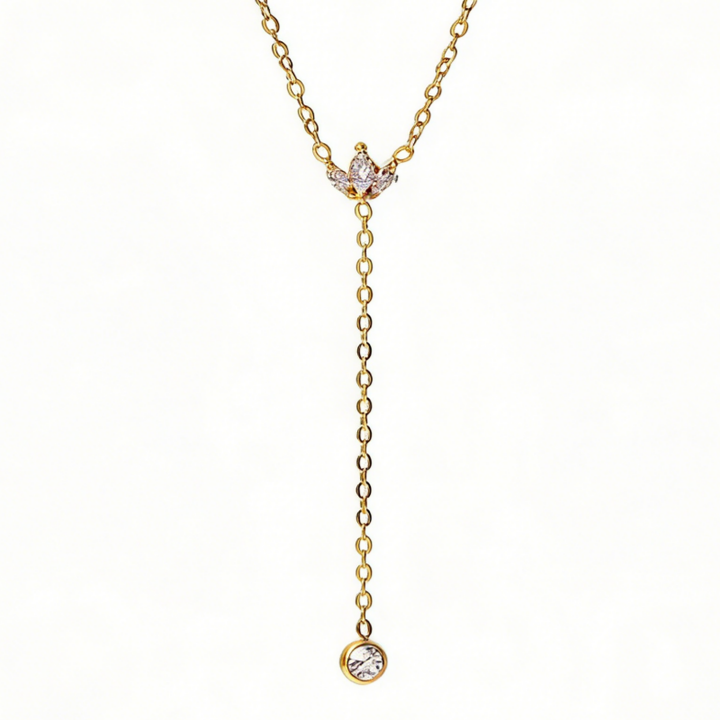 Gold Plated Geometric Diamond Necklace Set (Light Luxury Niche Multi-Style Clavicle Chain Collection)