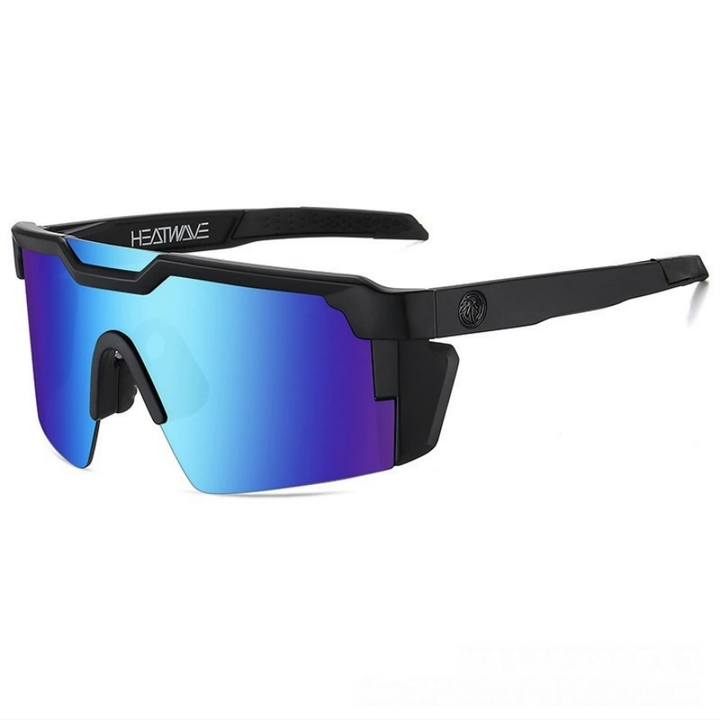 Outdoor Rimless Polarized Cycling Sunglasses, Multi-Color Coated Windproof Non-Slip Sports Shades for Running Fishing Cycling
