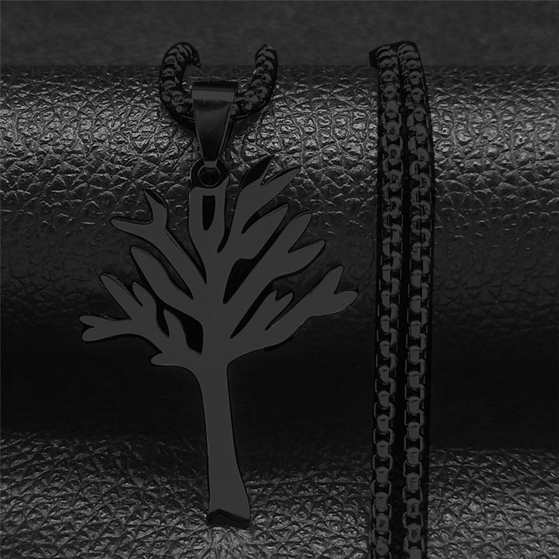 Tree of Life Necklace Pendant – World Peace Snake Chain Jewelry