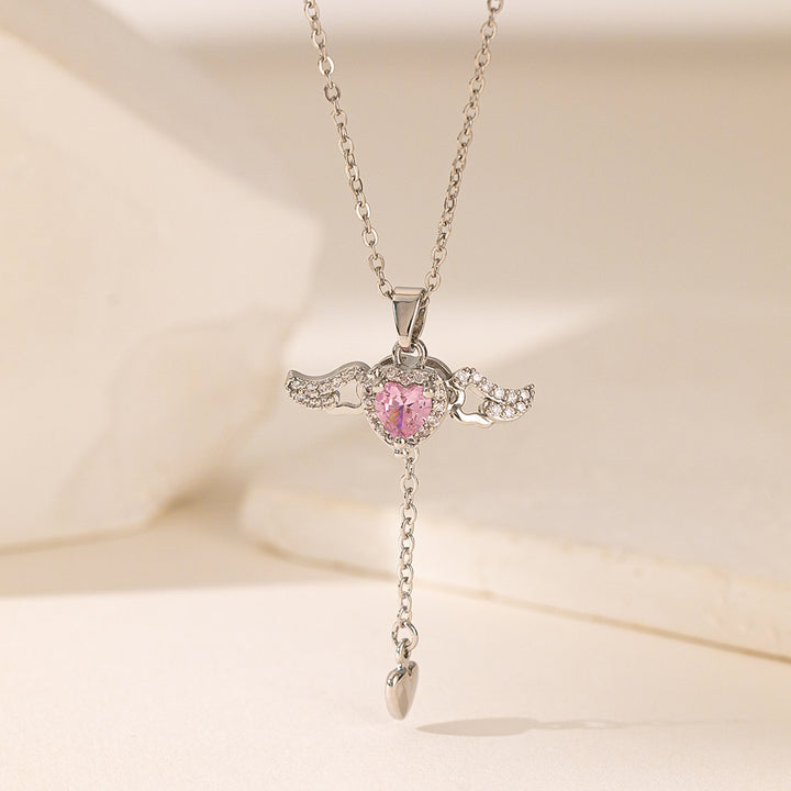 Cupid's Heart - A luxurious and sophisticated zircon necklace for versatile women.