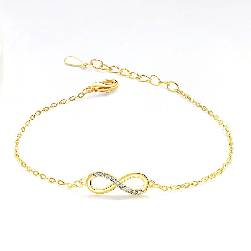 Infinite Love 8-Shape Jewelry Set - Minimalist Zircon 8-Shape Necklace, Bracelet, Earrings & Ring