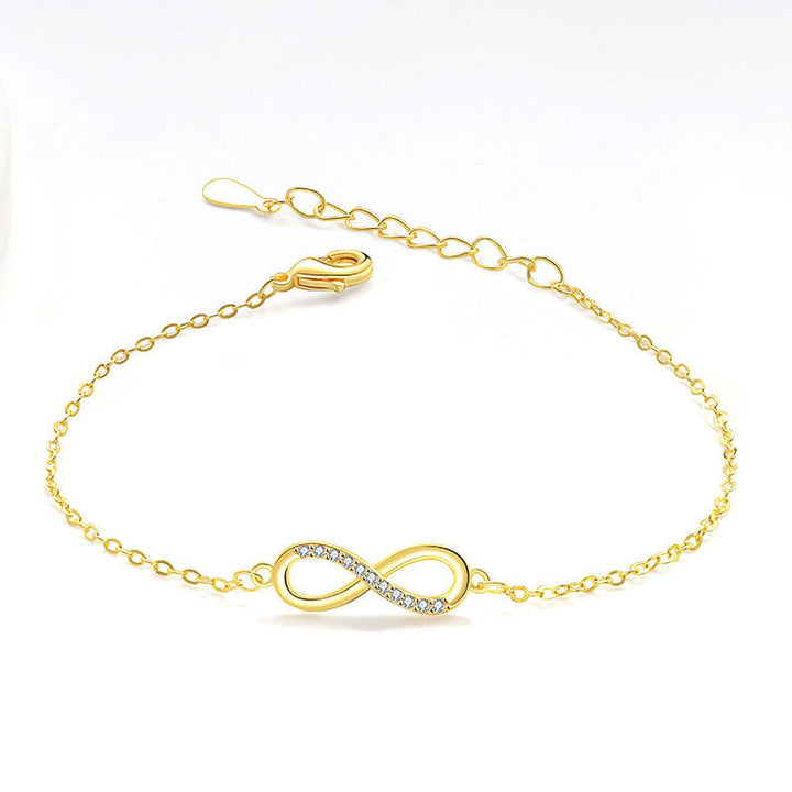 Infinite Love 8-Shape Jewelry Set - Minimalist Zircon 8-Shape Necklace, Bracelet, Earrings & Ring