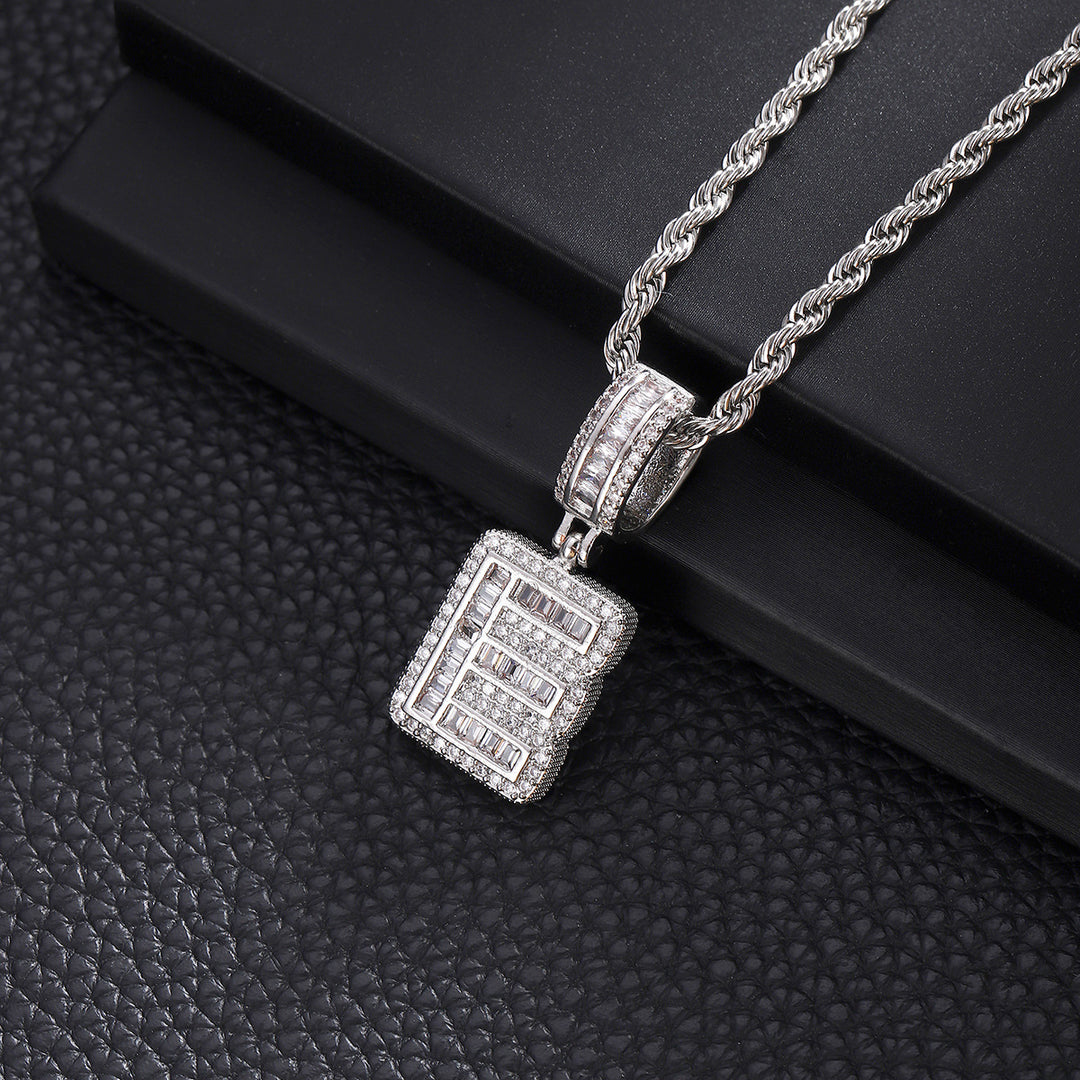 Full-Diamond Letter Cuban Link Necklace (26 Letters Optional | Gold/Silver Dual Tone)