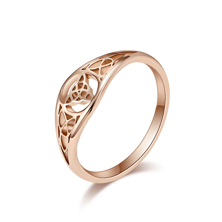 Titanium Steel Celtic Knot Hollow Ring (Retro Ethnic Style)