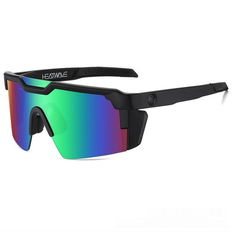 Outdoor Rimless Polarized Cycling Sunglasses, Multi-Color Coated Windproof Non-Slip Sports Shades for Running Fishing Cycling