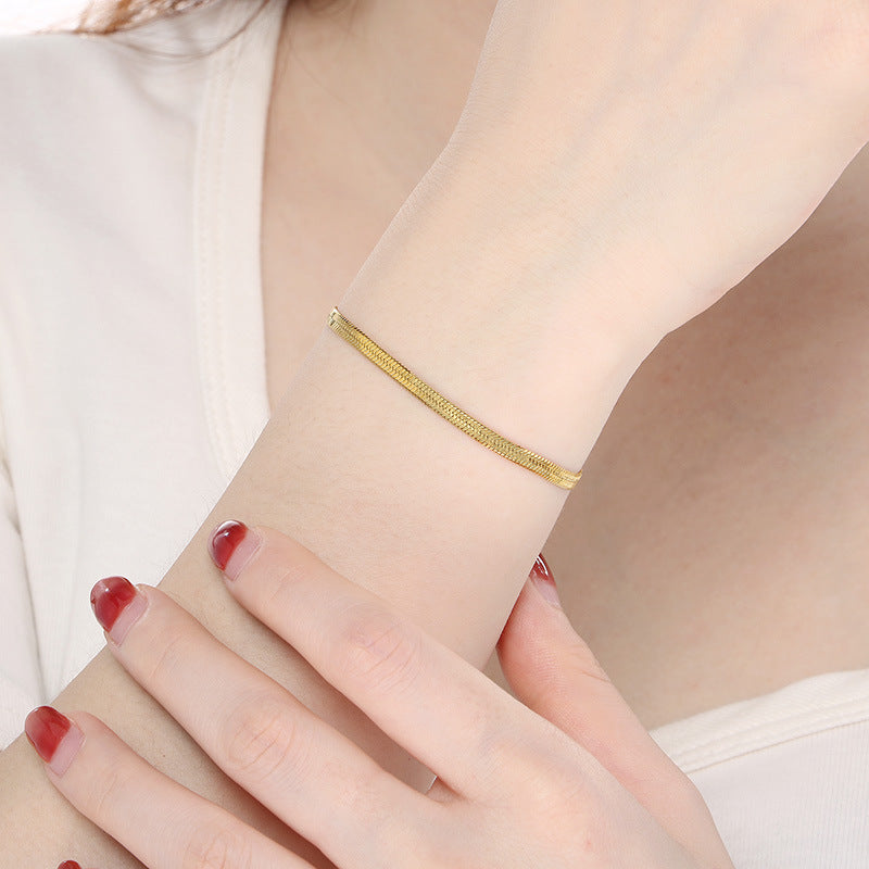 Vintage Gold Chain Stackable Bracelet Set (Light Luxury Niche Versatile Bracelets)