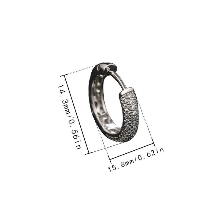 Paved C-Shape Pearl Leverback Hoop Earrings, 2-Way Detachable Dangle Pearl Luxury Daily Earrings for Women