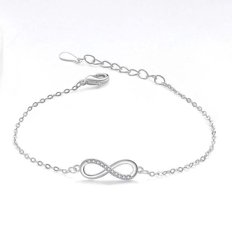 Infinite Love 8-Shape Jewelry Set - Minimalist Zircon 8-Shape Necklace, Bracelet, Earrings & Ring