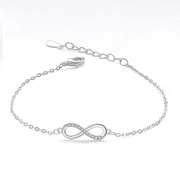Infinite Love 8-Shape Jewelry Set - Minimalist Zircon 8-Shape Necklace, Bracelet, Earrings & Ring