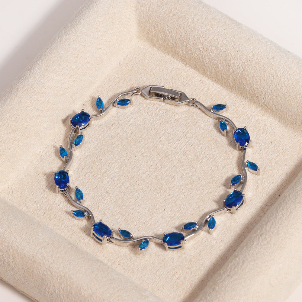 Colored Gem Vine Bracelet (Light Luxury Romantic Style)