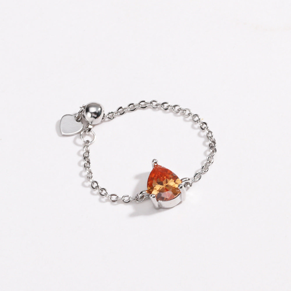 Pear Colored Gem Adjustable Ring (Sweet Vitality Multi-Color Style)