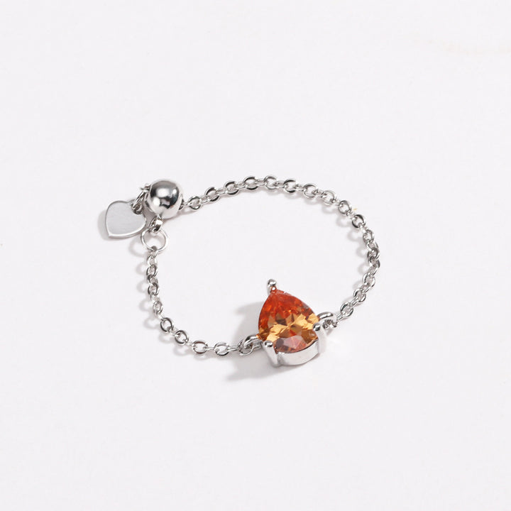 Pear Colored Gem Adjustable Ring (Sweet Vitality Multi-Color Style)