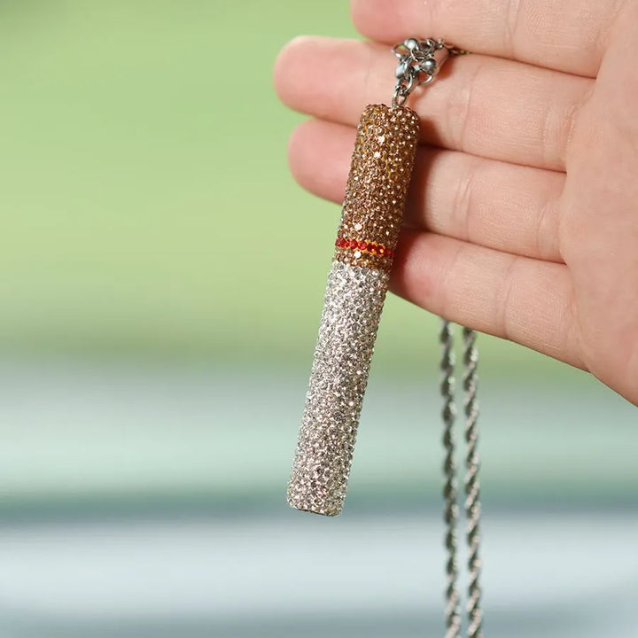 Luxury Rhinestone 3D Cigarette Car Hanging Ornament · Dashboard Decoration