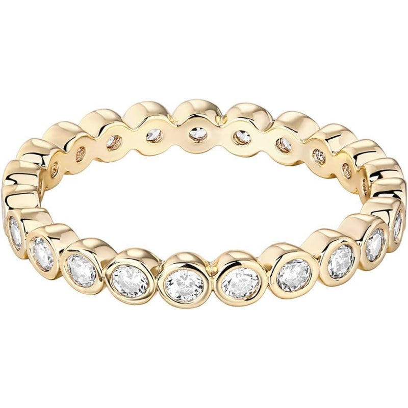 Bezel Set Full Eternity Diamond S925 Silver Ring