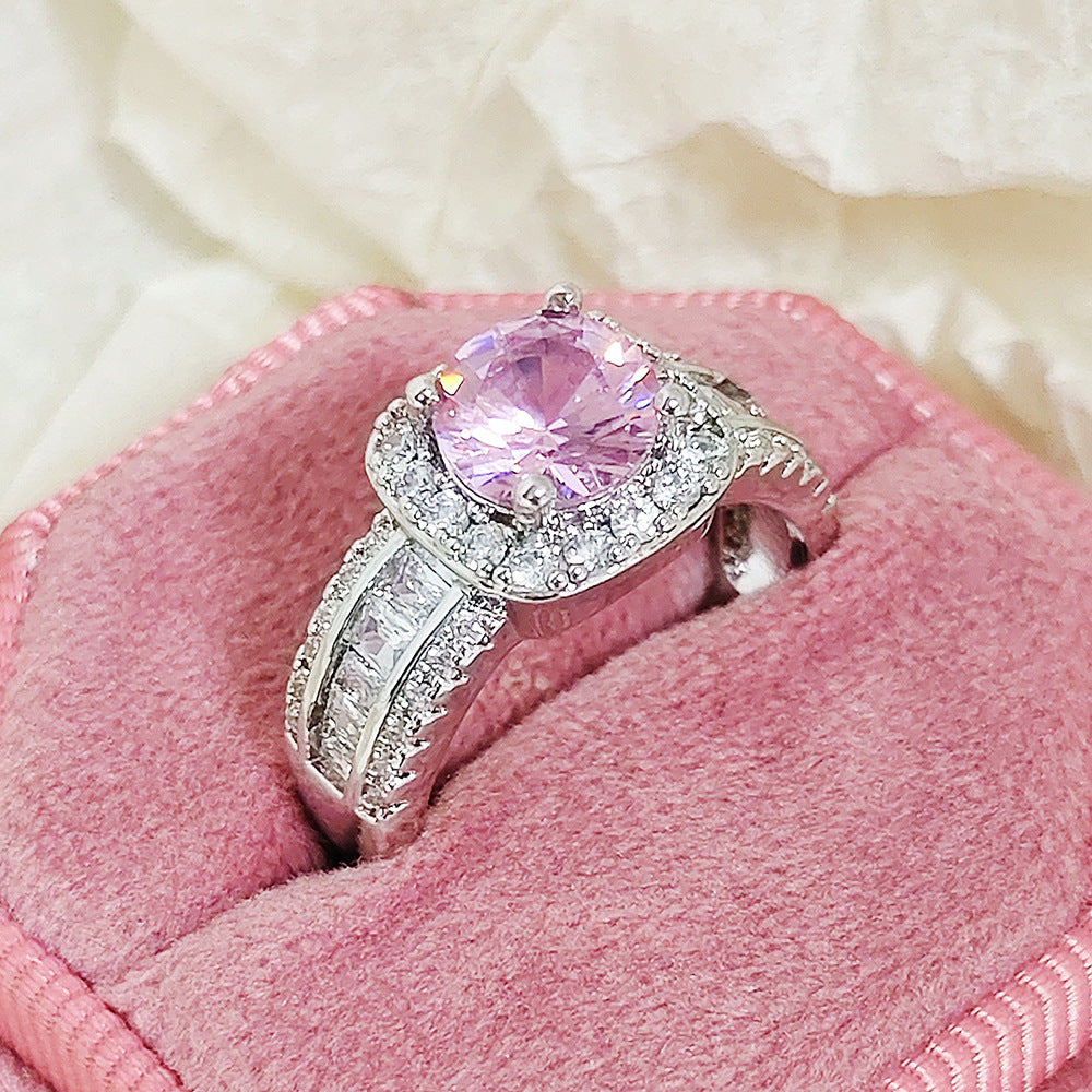 Cushion Halo Baguette Diamond Ring (Luxury Statement Engagement Band)
