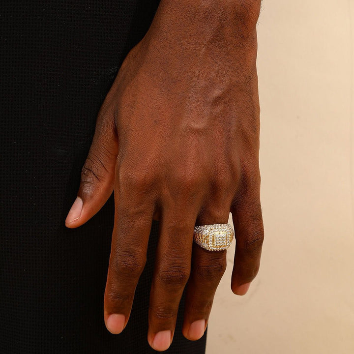 Pavé Watch Band Hip Hop Ring (Luxury Street Edgy Band)
