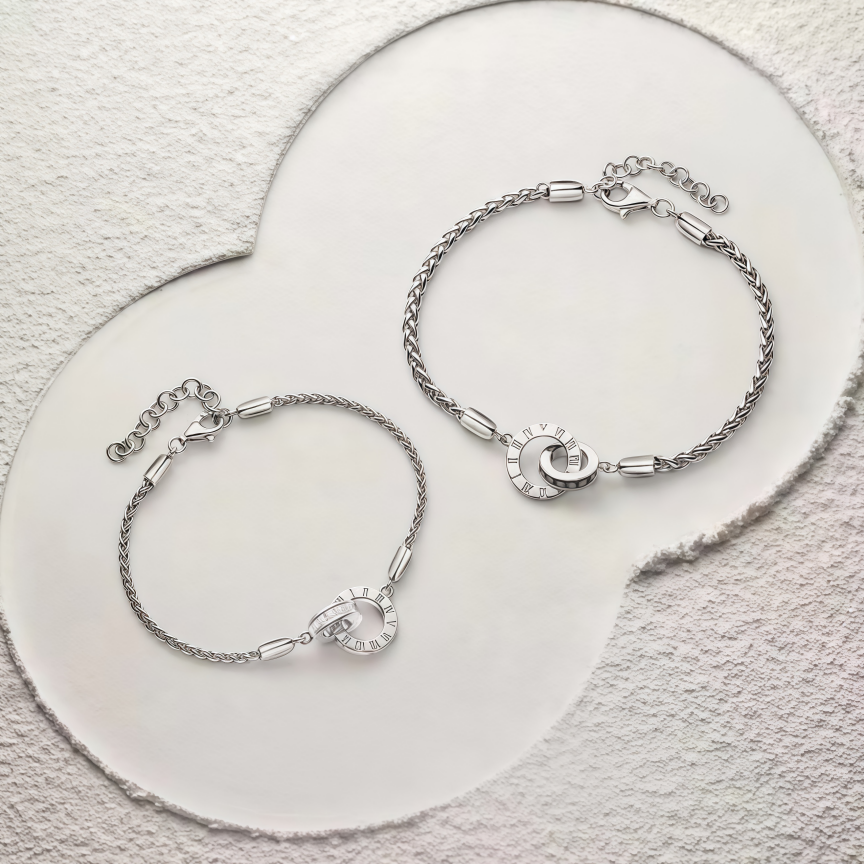 Time Lovers Couple Bracelet (Light Luxury Niche Commemorative Style)
