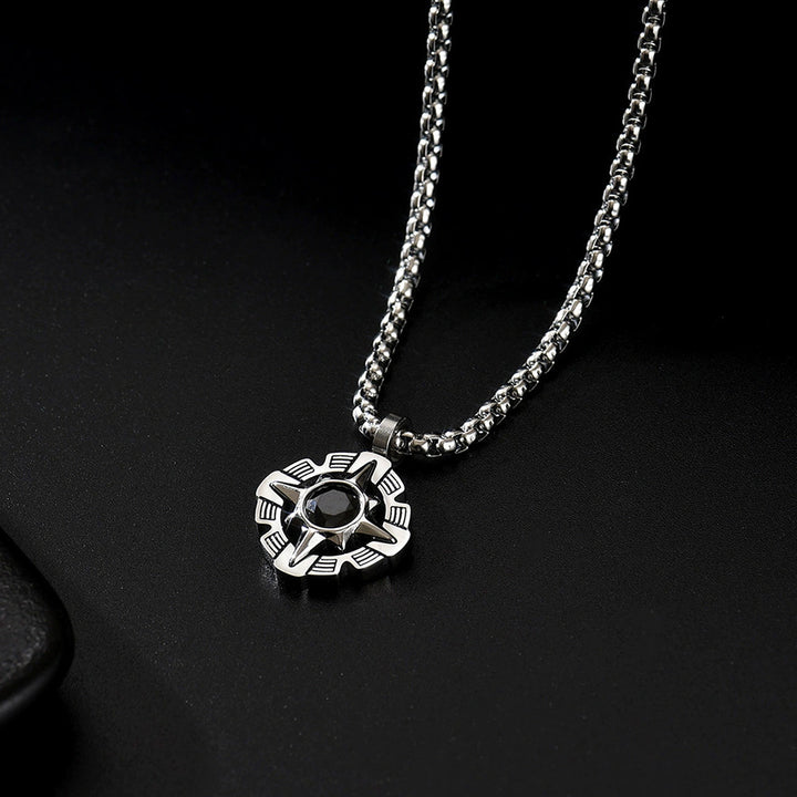 Compass Star Men's S925 Silver Necklace