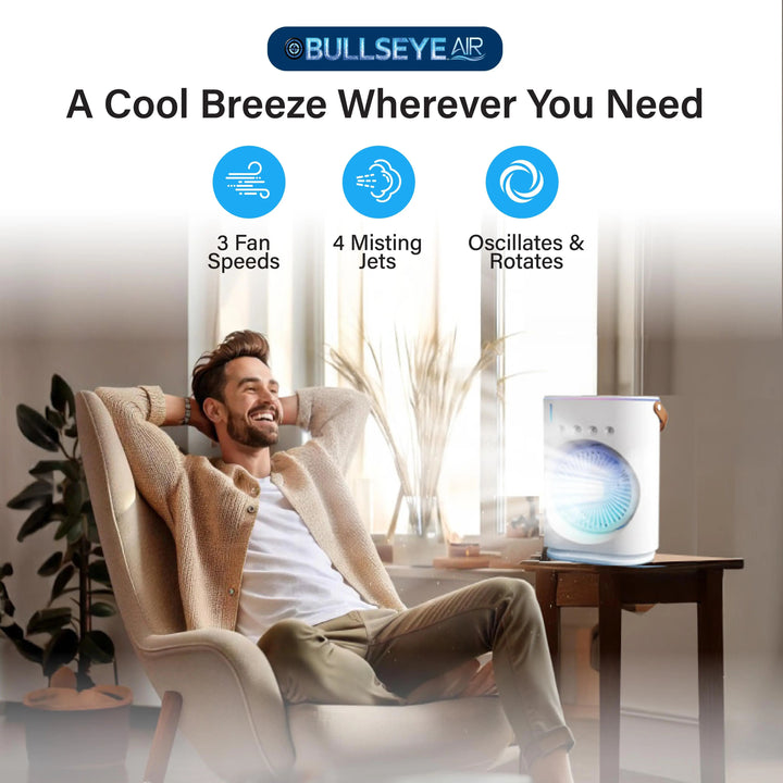 Single-Head Desktop Spray Cooling Fan, USB Rechargeable Portable Silent Water Mist Mini Air Cooler for Home Use