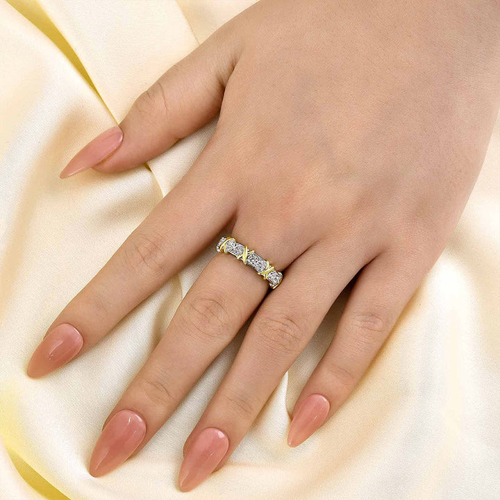 Cross-Wrapped Diamond Ring (Luxury Vintage Personalized Style)