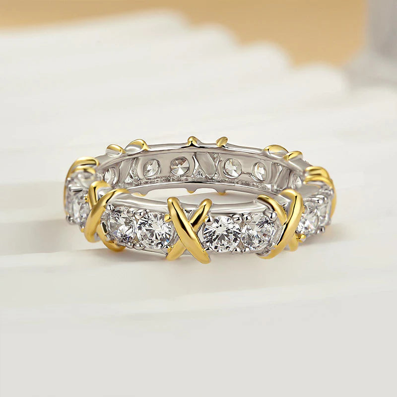 Cross-Wrapped Diamond Ring (Luxury Vintage Personalized Style)